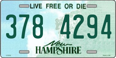 NH license plate 3784294