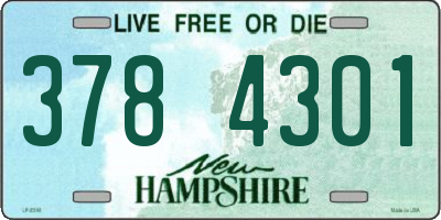 NH license plate 3784301