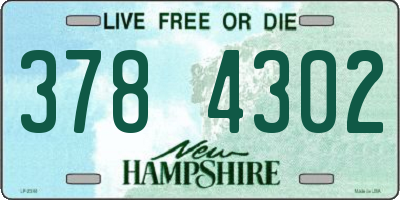 NH license plate 3784302