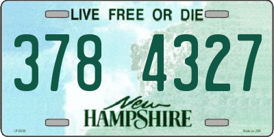 NH license plate 3784327