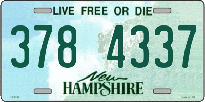 NH license plate 3784337