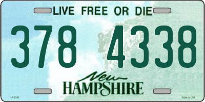 NH license plate 3784338