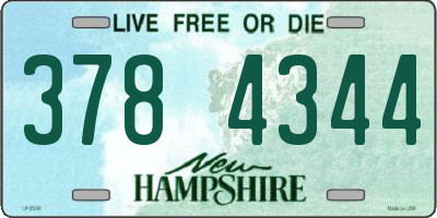 NH license plate 3784344