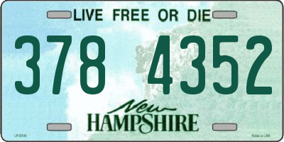 NH license plate 3784352