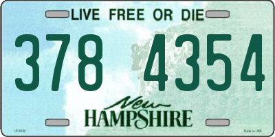 NH license plate 3784354
