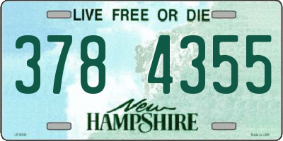 NH license plate 3784355