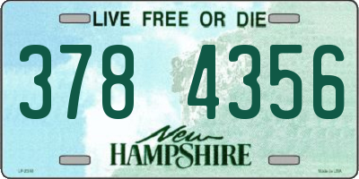 NH license plate 3784356
