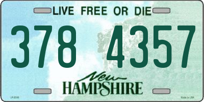 NH license plate 3784357