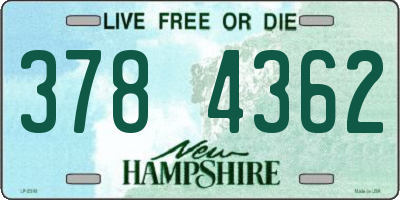 NH license plate 3784362