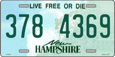 NH license plate 3784369