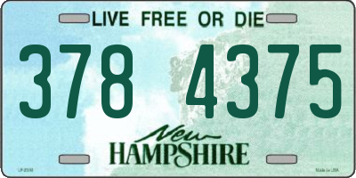 NH license plate 3784375