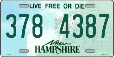 NH license plate 3784387