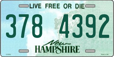 NH license plate 3784392