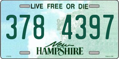 NH license plate 3784397