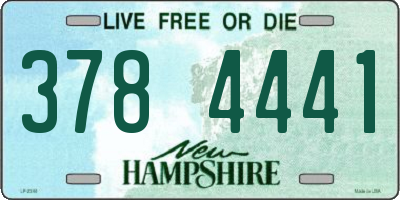 NH license plate 3784441