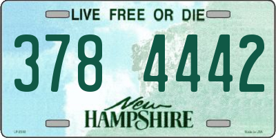NH license plate 3784442