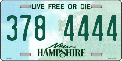 NH license plate 3784444