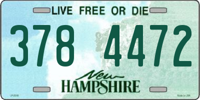 NH license plate 3784472