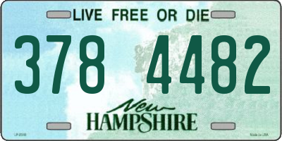 NH license plate 3784482