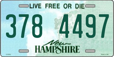 NH license plate 3784497