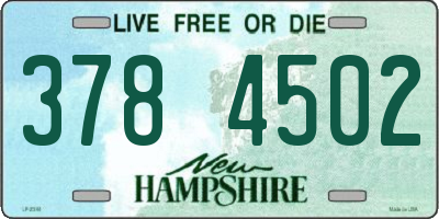 NH license plate 3784502