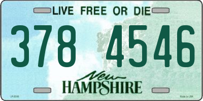NH license plate 3784546