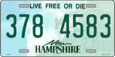 NH license plate 3784583