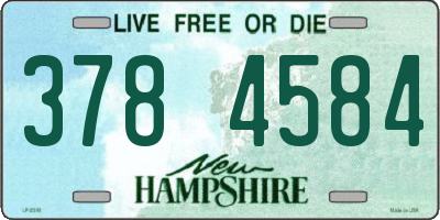NH license plate 3784584