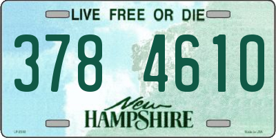 NH license plate 3784610