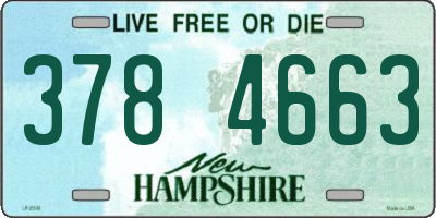NH license plate 3784663