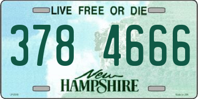NH license plate 3784666