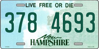 NH license plate 3784693