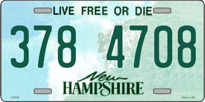 NH license plate 3784708