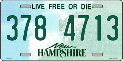 NH license plate 3784713