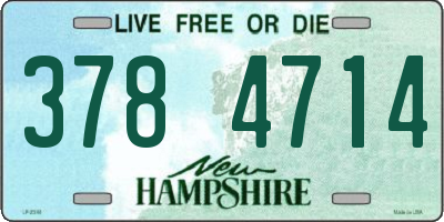 NH license plate 3784714