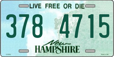 NH license plate 3784715