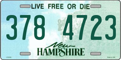 NH license plate 3784723