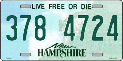 NH license plate 3784724