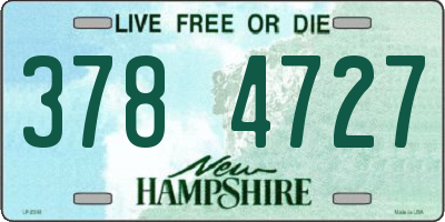 NH license plate 3784727