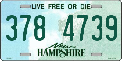 NH license plate 3784739