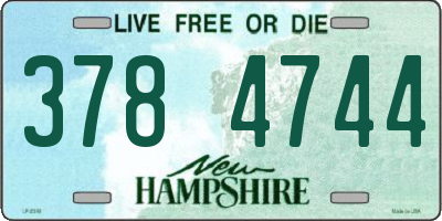 NH license plate 3784744