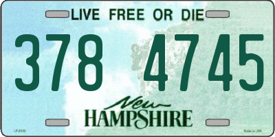 NH license plate 3784745