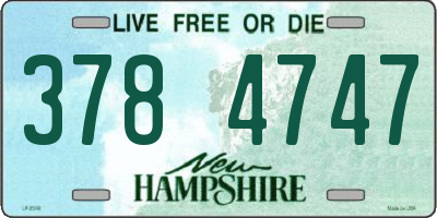 NH license plate 3784747