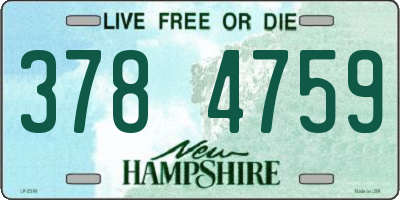 NH license plate 3784759
