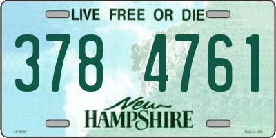 NH license plate 3784761