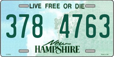 NH license plate 3784763