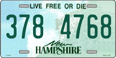 NH license plate 3784768