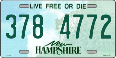 NH license plate 3784772