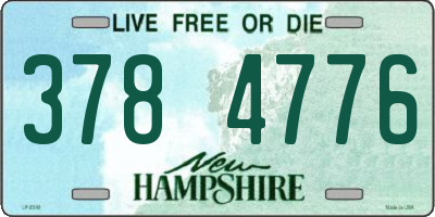 NH license plate 3784776