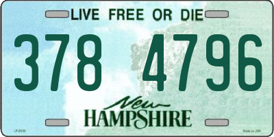 NH license plate 3784796